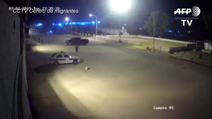 Dramáticas imágenes del momento del bombardeo contra centro de migrantes de Libia