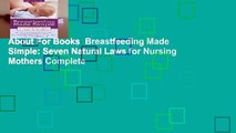 About For Books  Breastfeeding Made Simple: Seven Natural Laws for Nursing Mothers Complete