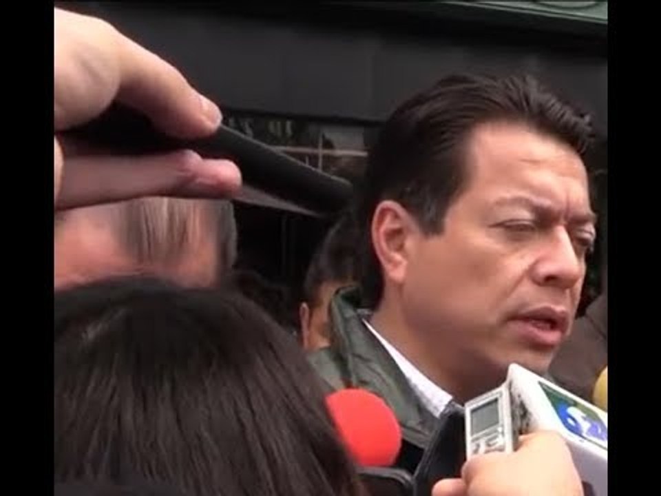 MARIO DELGADO PIDE A PANISTAS QUE SE COMPORTEN EN CEREMONIA DE AMLO