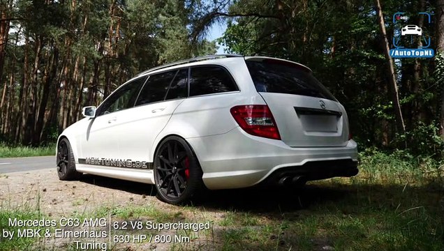 630HP Mercedes C63 AMG SUPERCHARGED Elmerhaus Exhaust SOUND REVS & OnBoard by AutoTopNL