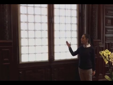 ¡A LA CHINGADA PUERTAS Y VENTANAS BLINDADAS DE MANCERA! CLAUDIA SHEINBAUM MUESTRA OFICINA