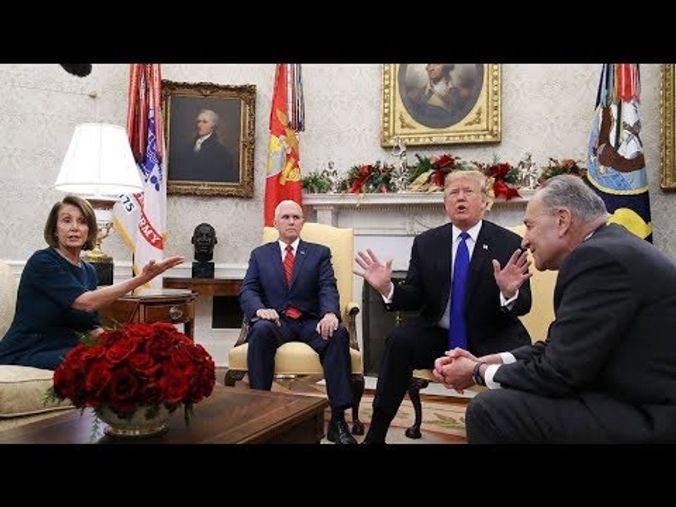 TRUMP SE PELEA ENFRENTE DE TODOS CON LÍDERES DEMÓCRATAS