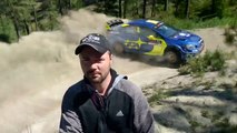 Rally - Jason Brown se filme devant une Subaru - US