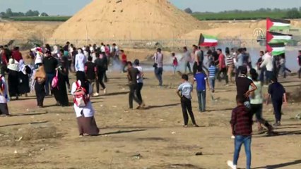 İsrail askerleri Gazze sınırında 30 Filistinliyi yaraladı (3) - GAZZE