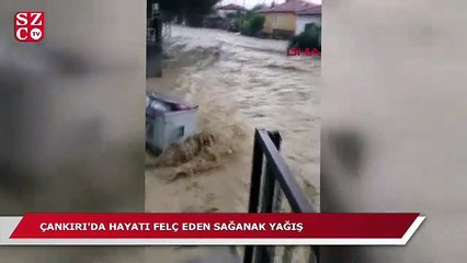 Скачать видео: Çankırı'da sağanak hayatı olumsuz etkiledi