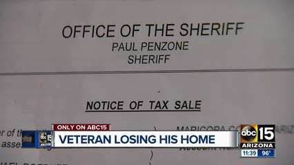 Disabled veteran struggles to keep home over property taxes