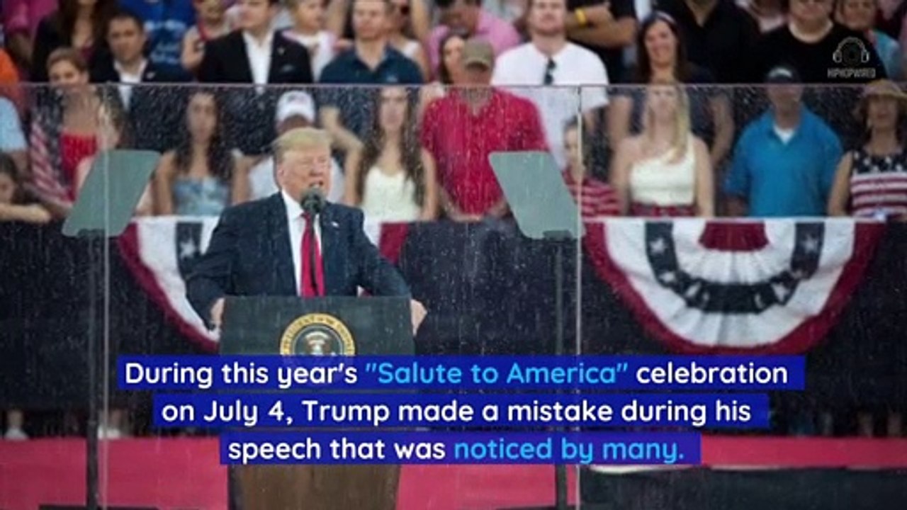 trumps teleprompter at july 4th speech