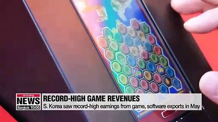 S. Korea saw record-high earnings from game, software exports in May