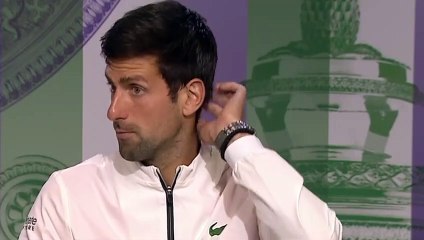 Wimbledon 2019 - Novak Djokovic : "I know and I am Ugo Humbert"