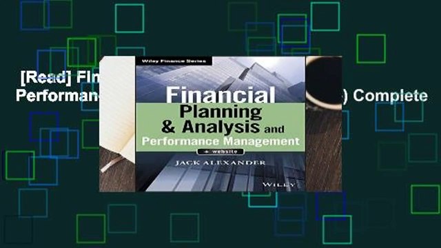 [Read] Financial Planning Analysis and Performance Management (Wiley Finance) Complete