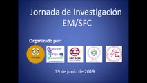 Ponencia Elisa Oltra, Dra en Biologia Molecular Universidad Católica de Valencia San Vicente Mártir, durante la primera Jornada de Investigación #EM/#SFC el 19/06/2019 en Madrid. Organizada por Confesq. Coalición Nacional de Fm, Sfc, Ehs y Sqm y la RED SF