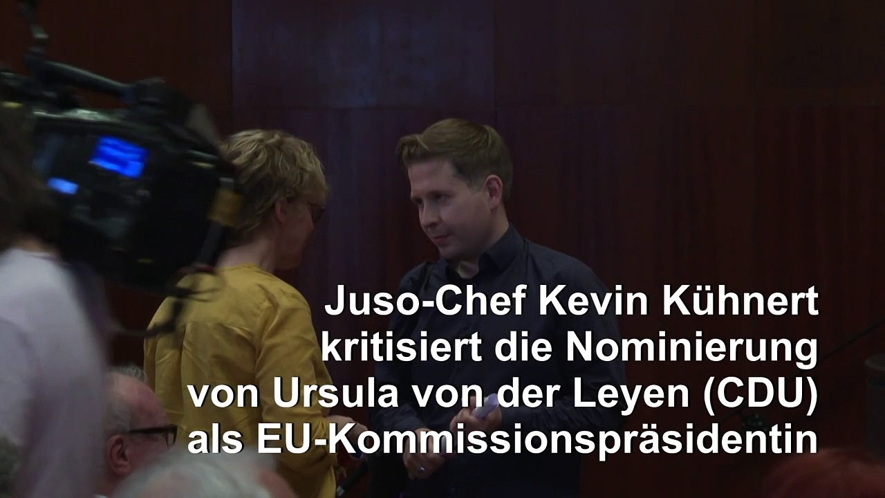 Juso-Chef Kühnert kritisiert von der Leyens Nominierung