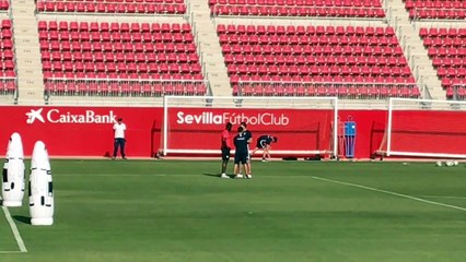 La Charla de Lopetegui con Gnagnon antes de Viajar a Lagos de Pretemporada