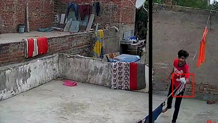 छत पर कपड़े सुखाने के बाद महिला के अंतर्वस्त्र हो रहे थे चोरी, CCTV कैमरे लगाकर पकड़ा चोर, वो निकला