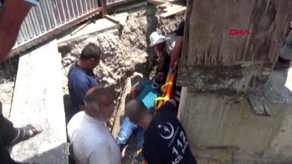 ADIYAMAN İnşaattan düşen işçi yaralandı