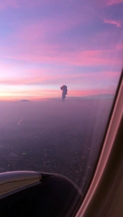 Volcano Eruption from Above