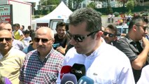 Erzurum’da Cağ kebabı ve Baş bar rekor denemesi...919 kilogram Cağ kebabı vinçle tezgaha konuldu