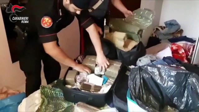 Roma - 3 corrieri della droga in arresto e 40 chili di hashish sequestrati (06.07.19)