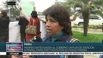 Ciudadanos afectados por metales tóxicos protestan en Lima