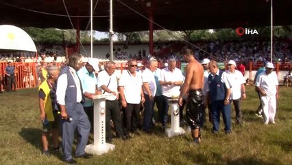 Er Meydanı'nda başpehlivanlar, üçüncü tur kura çekimini yaptı