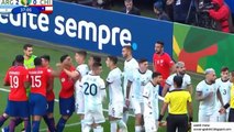 Messi and Medel Red Card  - Argentina 2-0 Chile