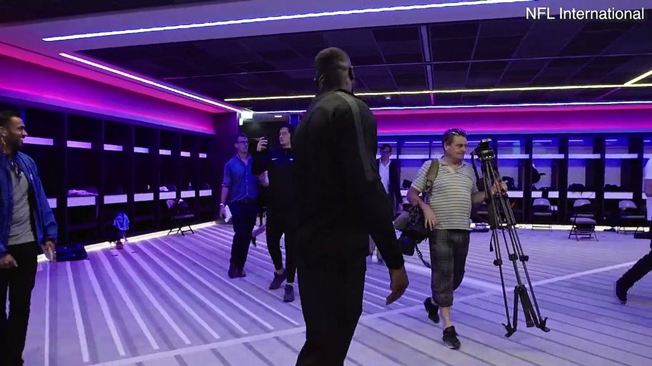Tottenham Hotspur changing room transformed for NFL London video