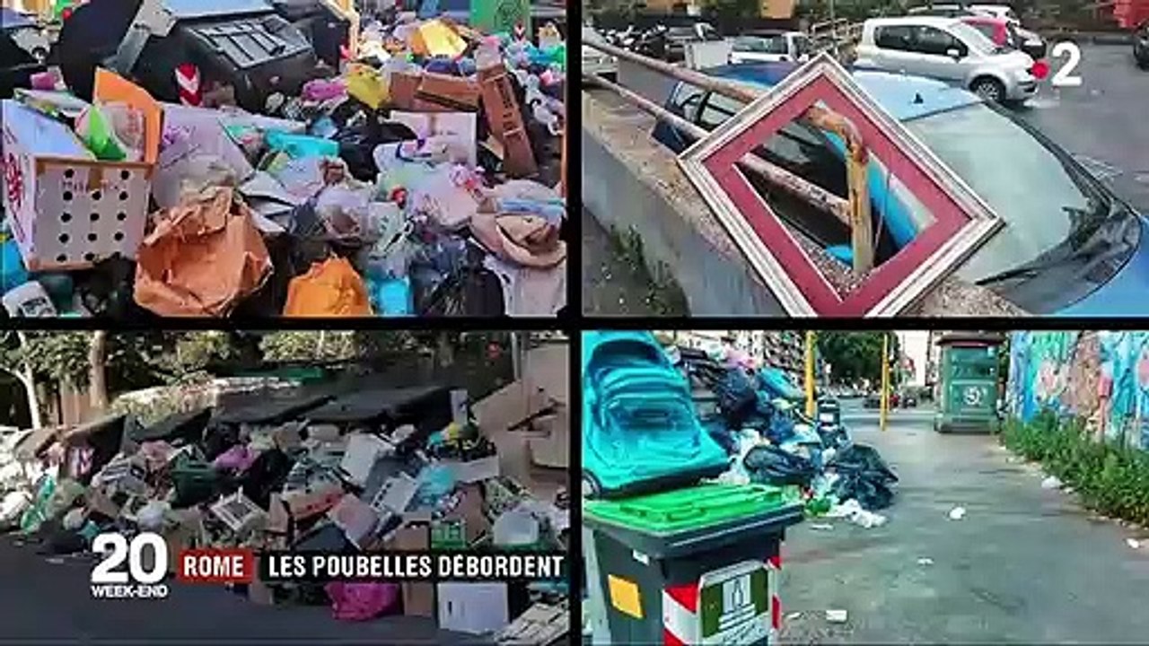 Italie : les poubelles débordent à Rome