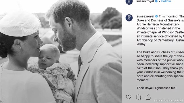 Meghan Markle and Prince Harry Just Released Baby Archie's Official Christening Portraits