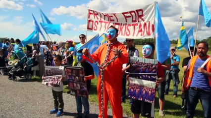 İsveç'te Çin protestosu-STOCKHOLM