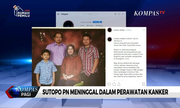 Kepala Pusdatinmas BNPB Sutopo Purwo Nugroho Meninggal Dunia