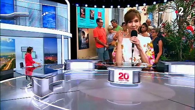 Les images du direct cahotique, hier soir, dans le journal de 20h de France 2 avec Virginie Lemoine depuis le Festival d'Avignon