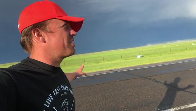 Reed Timmer covers the tornado in Wyoming