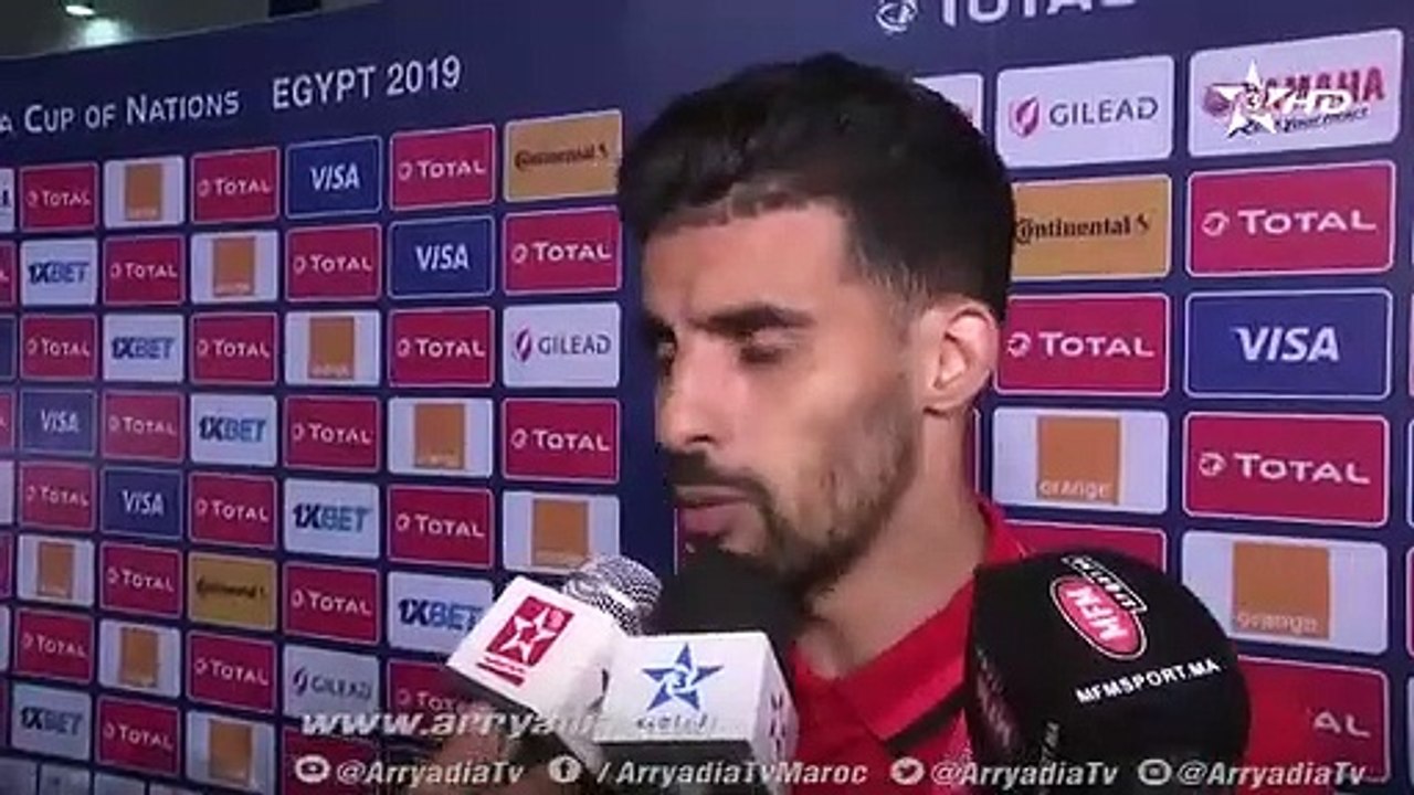 #كأس_أمم_إفريقيا|مصر2019| دورال16| #مبارك_بوصوفة لاعب المنتخب الوطني المغربي يودع الجماهير المغربية بهذه الكلمات