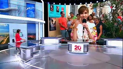 Les images du direct chaotique, hier soir, dans le journal de 20h de France 2 avec Virginie Lemoine depuis le Festival d'Avignon