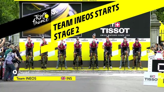 Départ du Team Ineos / Team Ineos Starts - Étape 2 / Stage 2 - Tour de France 2019
