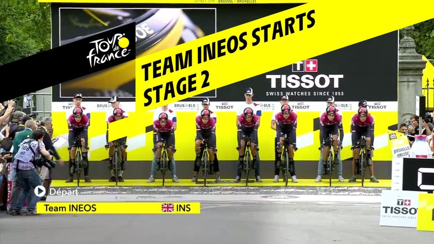Départ du Team Ineos / Team Ineos Starts -...