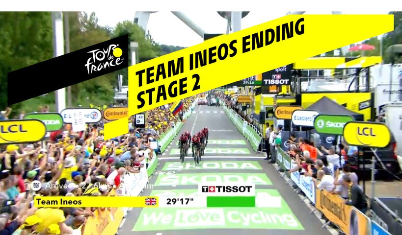 Fin d'étape pour l'équipe Ineos / Team Ineos...