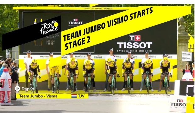 Départ de l'équipe Jumbo Visma / Team Jumbo Visma Starts - Étape 2 / Stage 2 - Tour de France 2019