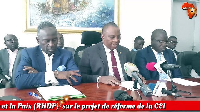 Point de presse du Rassemblement des Houphouétistes pour la Démocratie et la Paix (RHDP) sur le projet de réforme de la CEI