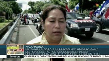 Nicaragua: Celebran 40 aniversario del repliegue a Masaya