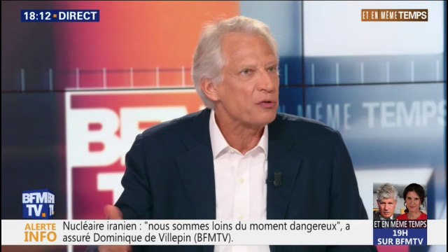 Nucléaire iranien: pour Dominique de Villepin, Donald Trump est parfaitement capable de faire un deal avec l'Iran