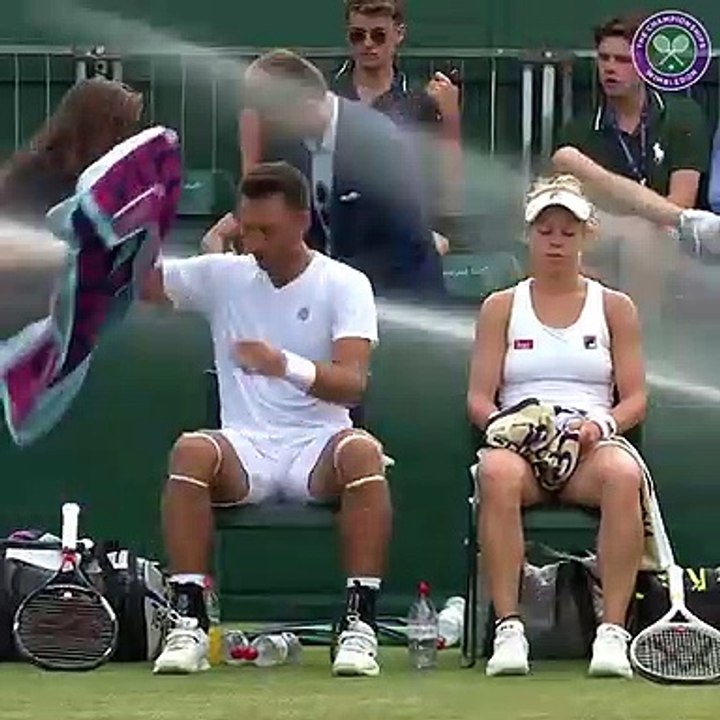 L'arrosage automatique se met en marche en plein match à Wimbledon