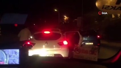 Trafikte maganda dehşeti kamerada