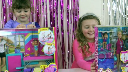 Sophia, Isabella e Alice Ginástica e  jogos da  Barbie! Brinquedos Super divertidos  da Barbie
