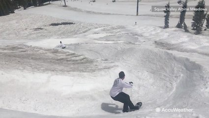 The last snowboarding day of the never-ending winter