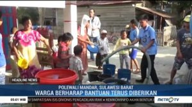 BPBD Polman Bagikan Air Bersih Gratis untuk Warga