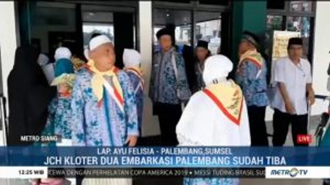 JCH Kloter II Masuk Asrama Haji Embarkasi Palembang