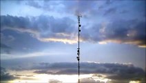 MCH 123 RADIO TOWER DURING RAIN STORM OLDS ALBERTA CANADA.