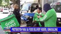 Proteksyon para sa food delivery riders, isinusulong