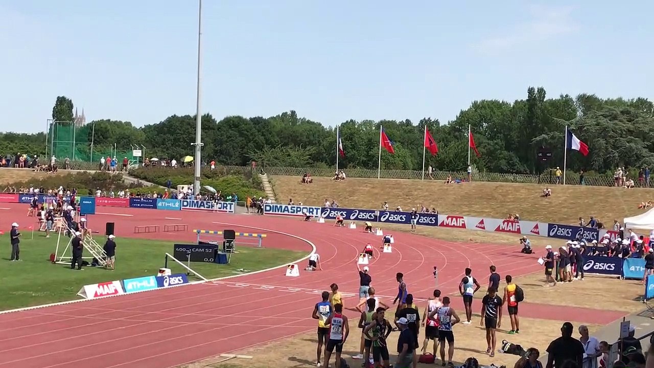 Frances Jeunes 2019: Séries 400m CAM. Adrien 49''40 qualifié pour la finale